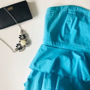New York & Company Turquoise Strapless mini dress